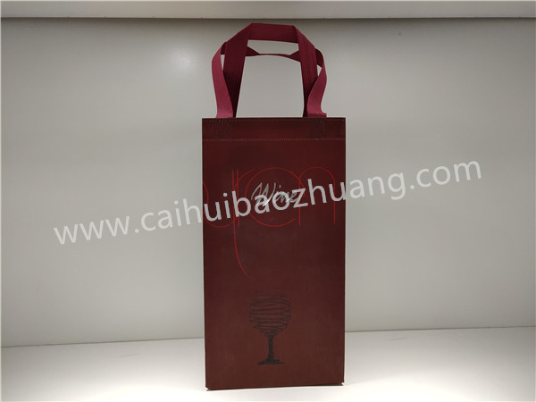 彩匯包裝 無(wú)紡布紅酒手提袋 紅酒包裝專用袋