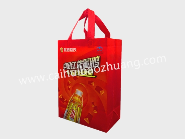 彩匯包裝 無(wú)紡布防潮防水手提袋  飲料手提袋